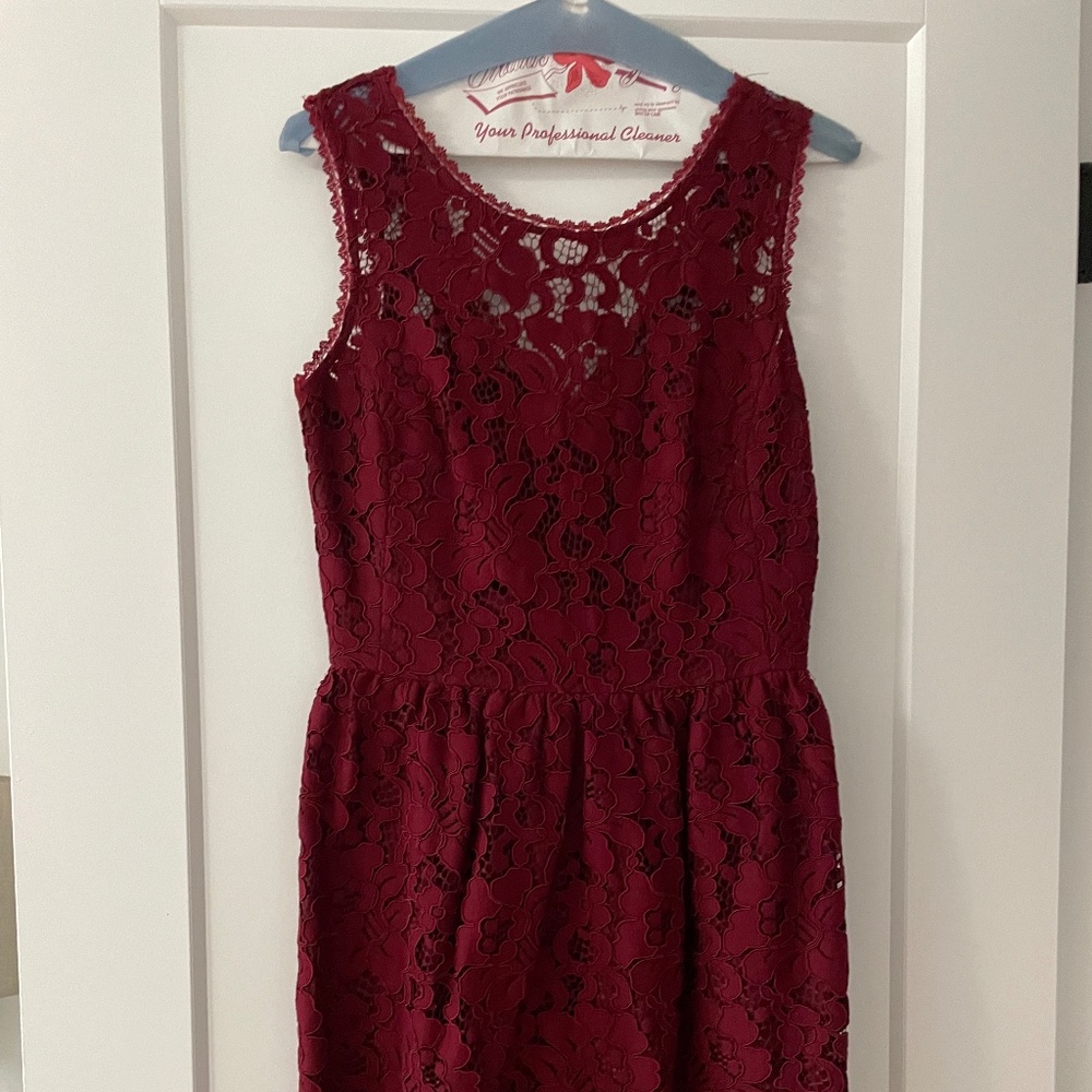 Club Monaco Burgundy lace dress